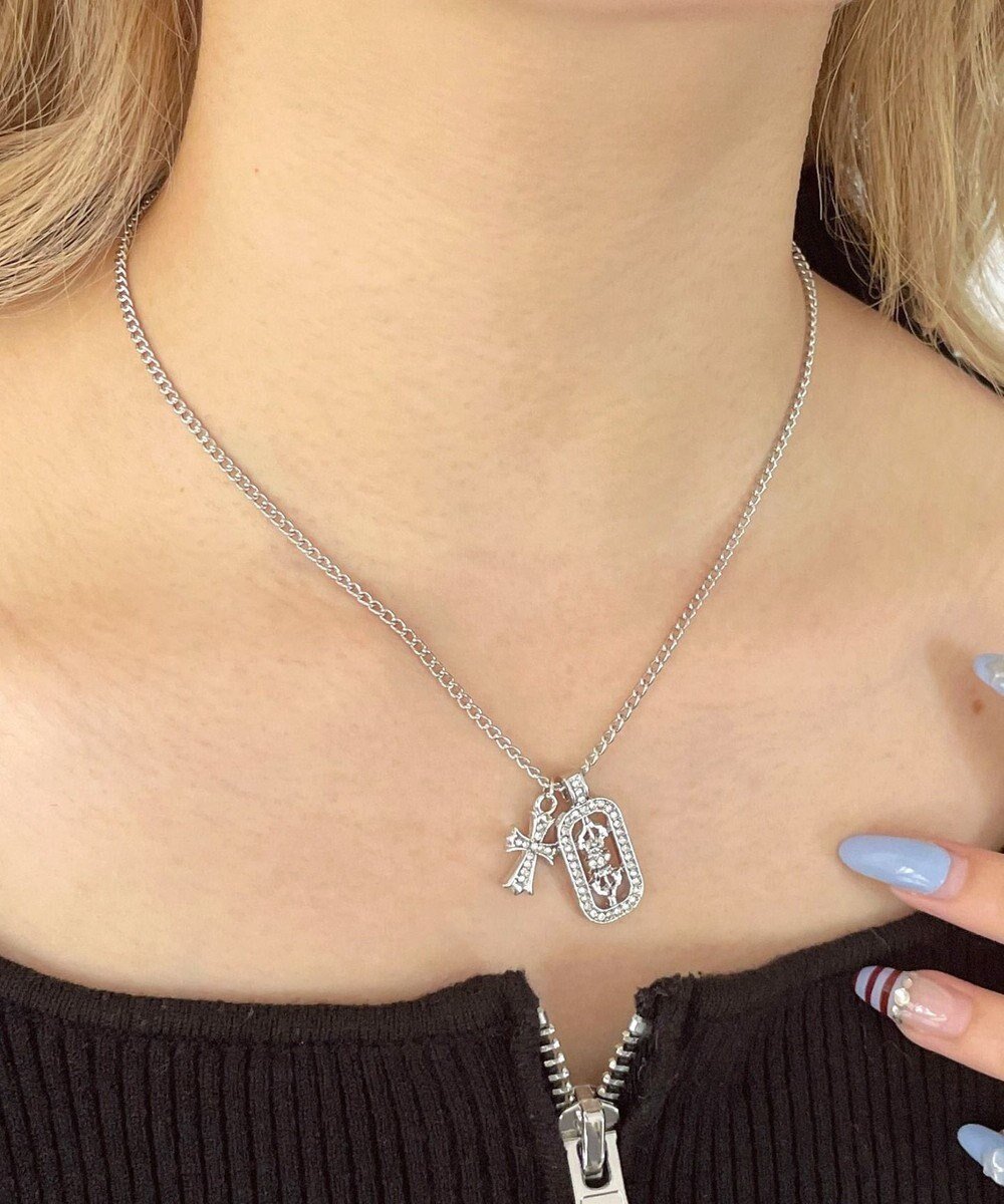 【ウィゴー/WEGO】のL2Pラインストーンモチーフネックレス インテリア・キッズ・メンズ・レディースファッション・服の通販 founy(ファニー) ファッション Fashion レディースファッション Fashion for Women ジュエリー Jewelry ネックレス Necklaces & Pendants おすすめ Recommended / Our Picks アクセサリー Fashion Accessories ストーン Stone, Gem-Like スマホ Smartphone, Mobile Device トレンド Trend, Trending Now ネックレス Necklace, Pendant Necklace モチーフ Motif, Design Theme 柄2|ID: prp329100004830137 ipo3291000000035157547