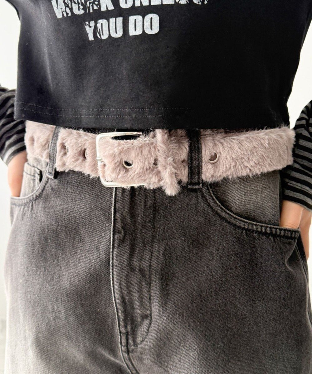 【ウィゴー/WEGO】のLハトメファーベルト インテリア・キッズ・メンズ・レディースファッション・服の通販 founy(ファニー) ファッション Fashion レディースファッション Fashion for Women ベルト&ウエストマーク Belts & Waist Accessories おすすめ Recommended / Our Picks スマホ Smartphone, Mobile Device デニム Denim, Jeans Material トレンド Trend, Trending Now フェイクファー Faux Fur, Imitation Fur メタル Metal, Metal Parts グレーその他|ID: prp329100004830147 ipo3291000000035703942
