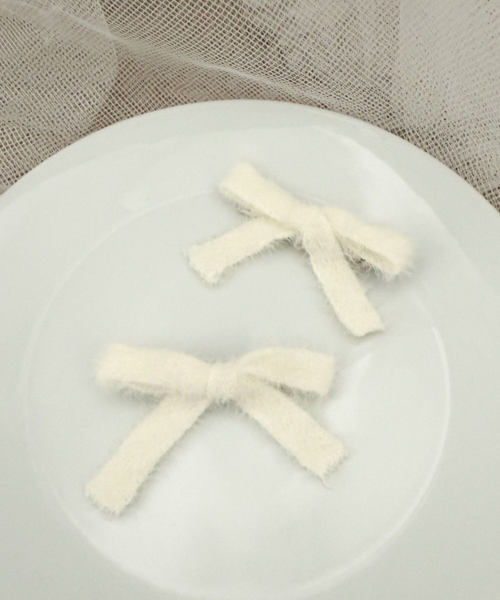 【ウィゴー/WEGO】のL2Pシャギーリボンクリップ インテリア・キッズ・メンズ・レディースファッション・服の通販 founy(ファニー) 　ファッション　Fashion　レディースファッション　Fashion for Women　シュシュ&ヘアアクセ/ヘアアレンジ　Scrunchies & Hair Accessories　アクセサリー　Fashion Accessories　スマホ　Smartphone, Mobile Device　リボン　Ribbon, Bow　A/W・秋冬　Autumn/Winter　ホワイト|ID: prp329100004830148 ipo3291000000035157602