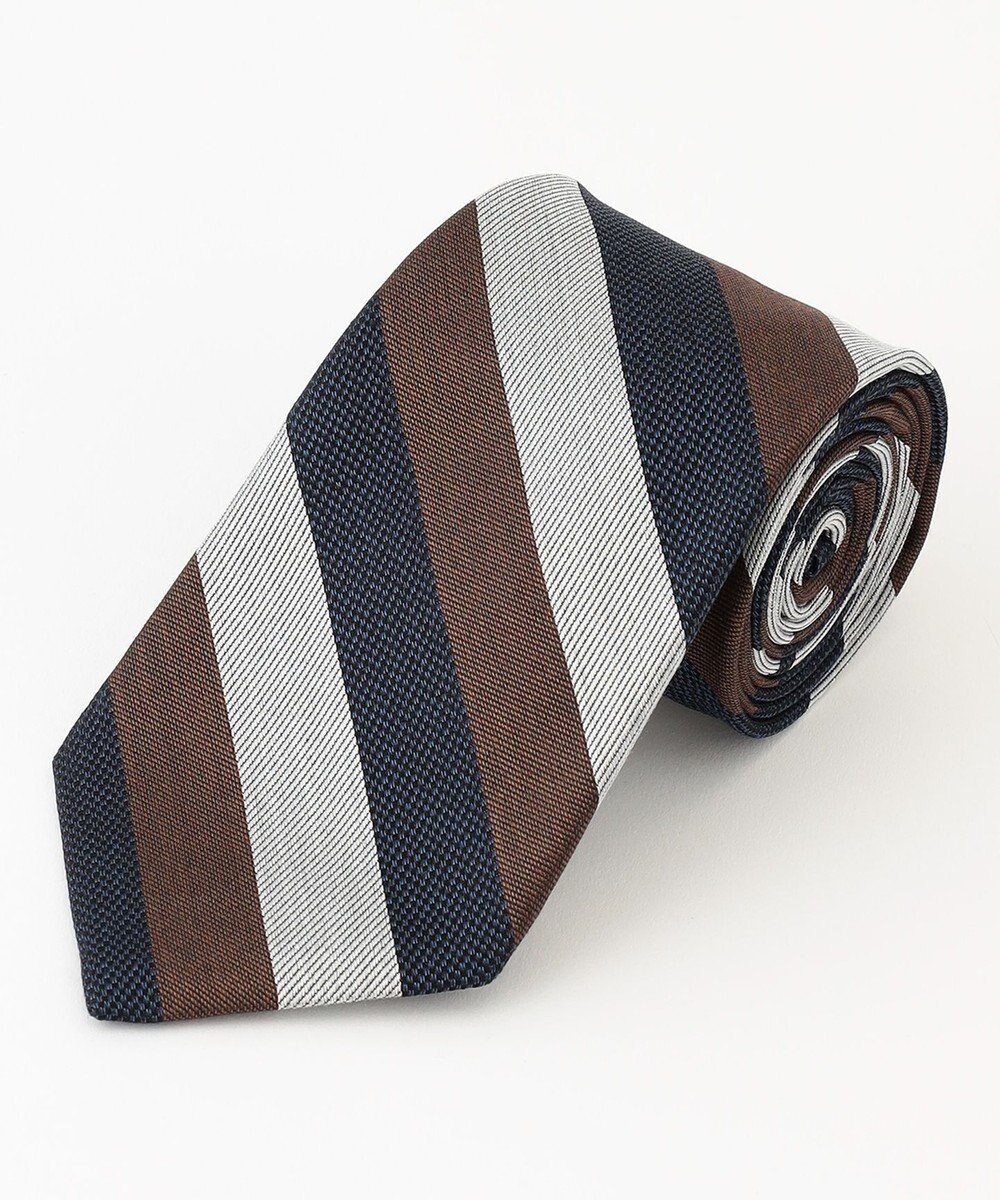 【ジェイ プレス/J.PRESS / MEN】の【J.PRESS SPUN SILK COLLECTION】レジメンタルネクタイ インテリア・キッズ・メンズ・レディースファッション・服の通販 founy(ファニー) 　ファッション　Fashion　メンズファッション　Fashion for Men　おすすめ　Recommended / Our Picks　コレクション　Collection, Seasonal Line　シルク　Silk, 100% Silk　ジャケット　Jacket, Outerwear　スーツ　Suit, Formalwear　ブラウン系2|ID: prp329100004830686 ipo3291000000035165398