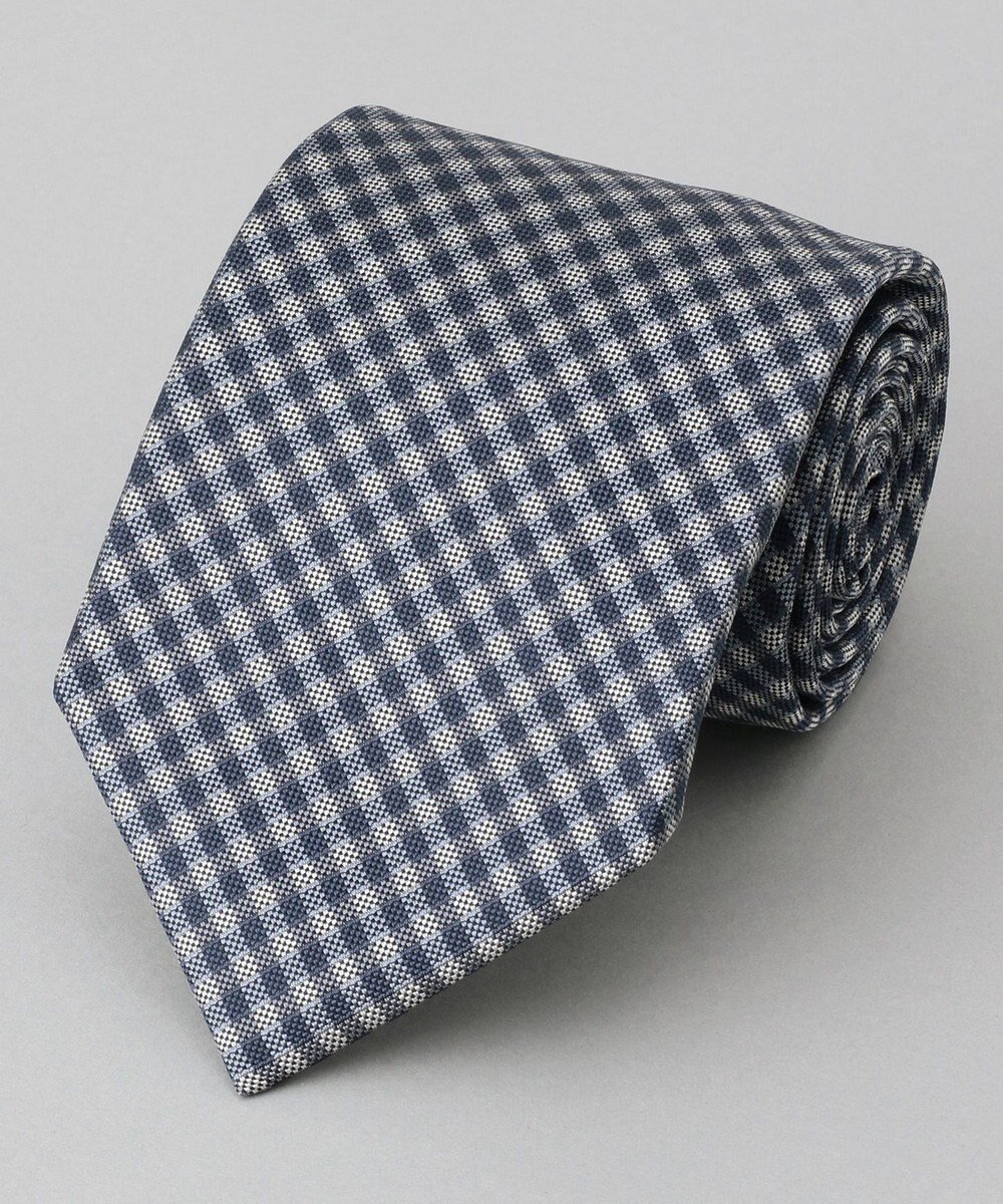 【五大陸/gotairiku / MEN】のGOTAIRIKU別注【日本製】シルク ネクタイ_チェック インテリア・キッズ・メンズ・レディースファッション・服の通販 founy(ファニー) 　ファッション　Fashion　メンズファッション　Fashion for Men　コレクション　Collection, Seasonal Line　シルク　Silk, 100% Silk　シンプル　Simple, Minimal　スーツ　Suit, Formalwear　チェック　Check, Plaid, Tartan　別注　Limited Edition, Custom Order　モダン　Modern, Contemporary　A/W・秋冬　Autumn/Winter　日本製　Made In Japan　ターコイズブルー系8|ID: prp329100004830690 ipo3291000000035165415