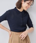 【組曲/KUMIKYOKU】の【WEB限定カラーあり】衿付きシアーニットポロ ブラック系|ID: prp329100004830699 ipo3291000000035165484