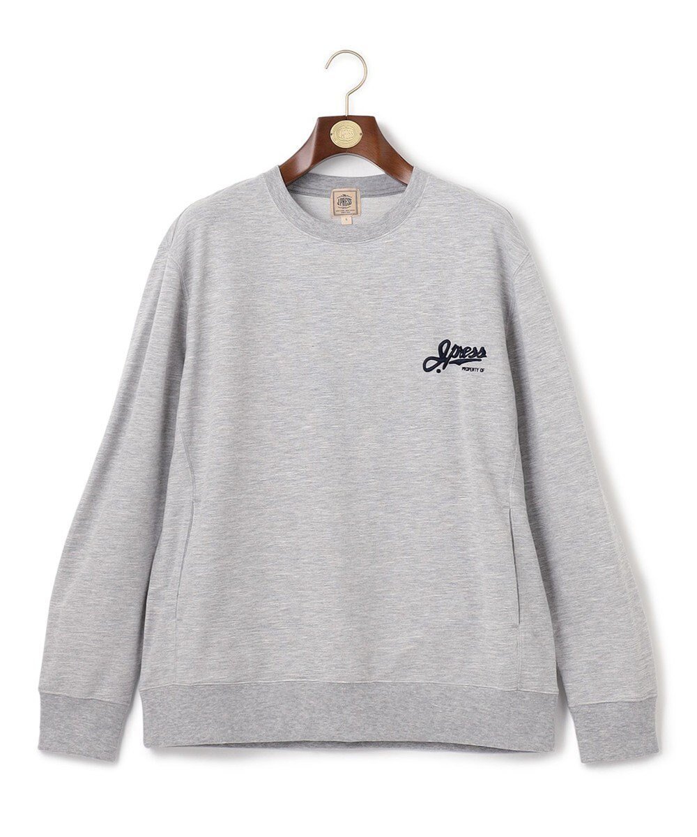 【ジェイ プレス/J.PRESS / MEN】のインレージャージー ロゴトレーナー インテリア・キッズ・メンズ・レディースファッション・服の通販 founy(ファニー) 　ファッション　Fashion　メンズファッション　Fashion for Men　トップス・カットソー　Cut & Sew Tops　春　Spring　スウェット / スエット　Sweatshirt, Sweatwear　トレーナー　Sweatshirt, Trainer　S/S・春夏　SS, Spring/Summer, Warm Season　おすすめ　Recommended / Our Picks　夏　Summer　ライトグレー系|ID: prp329100004831245 ipo3291000000035175091