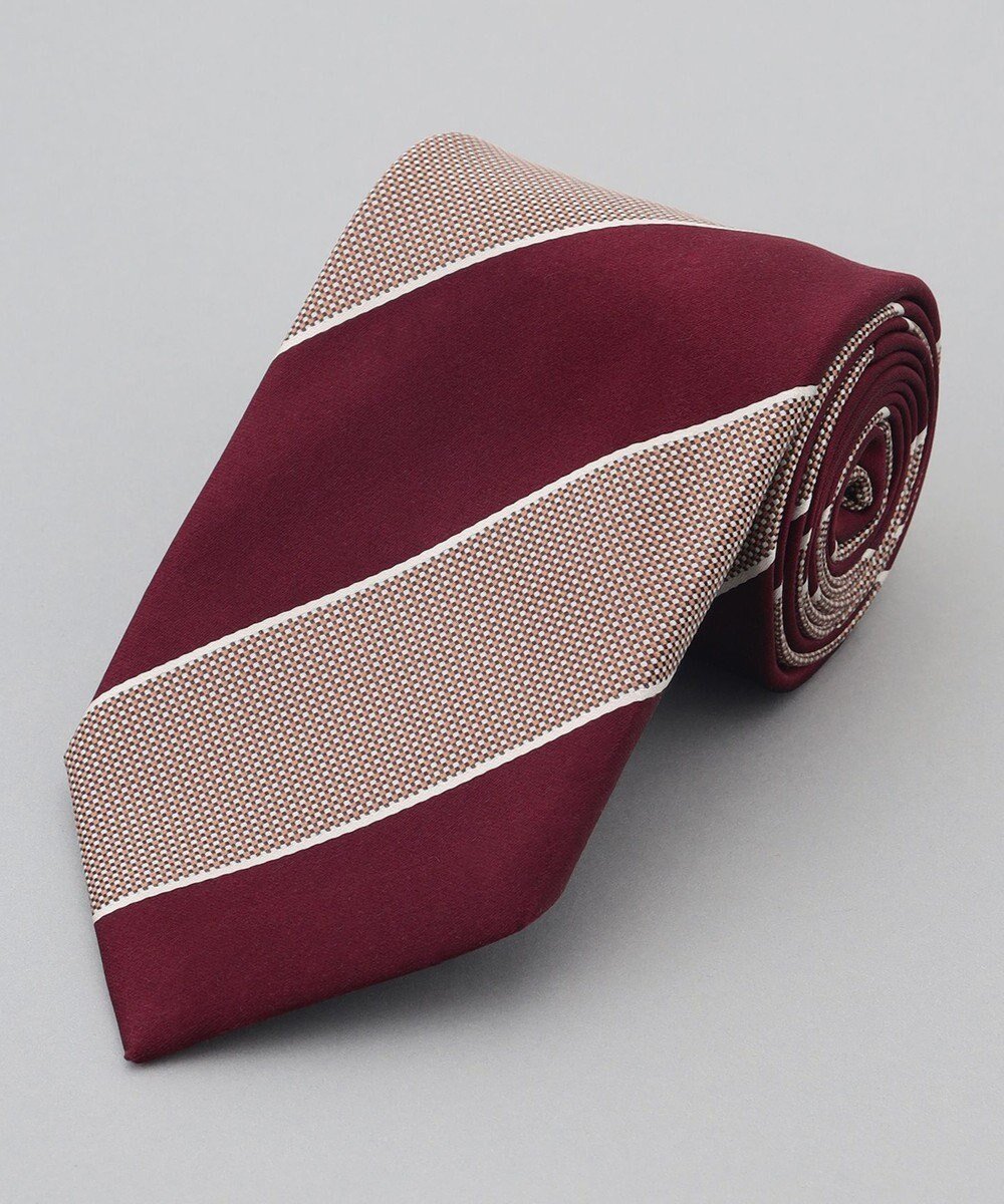 【五大陸/gotairiku / MEN】の【日本製】西陣ネクタイ_レジメンタルストライプ柄 インテリア・キッズ・メンズ・レディースファッション・服の通販 founy(ファニー) 　ファッション　Fashion　メンズファッション　Fashion for Men　シルク　Silk, 100% Silk　スーツ　Suit, Formalwear　日本製　Made In Japan　レッド系1|ID: prp329100004831248 ipo3291000000035175101