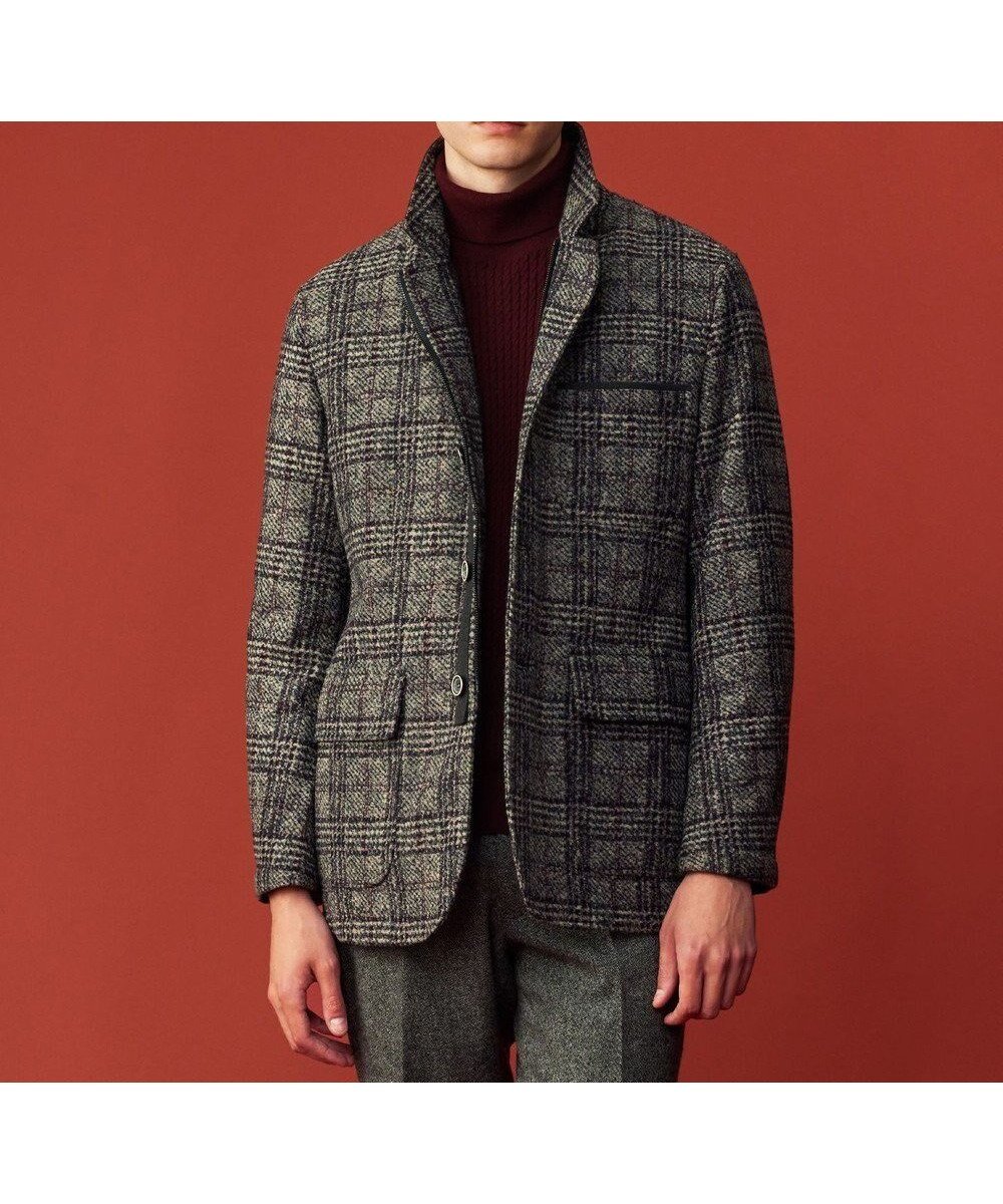 【ジョセフ アブード/JOSEPH ABBOUD / MEN】の【イタリア素材/軽量/中綿キルト裏地】スライバーチェックジャージー ジャケット 人気、トレンドファッション・服の通販 founy(ファニー) 　ファッション　Fashion　メンズファッション　Fashion for Men　アウター　Men's Coats Outerwear　ブルゾンジャケット / カジュアルアウター　Bomber Jackets & Blousons　イタリア　Italy　キルト　Quilt, Quilted Fabric　軽量　Lightweight, Ultra Light　ジャケット　Jacket, Outerwear　チェック　Check, Plaid, Tartan　ブルゾン　Blouson, Bomber Jacket　ポケット　Pocket, Pocket Detail　ラグジュアリー　Luxury, Elegant　A/W・秋冬　Autumn/Winter　 other-1|ID: prp329100004831249 ipo3291000000035175108