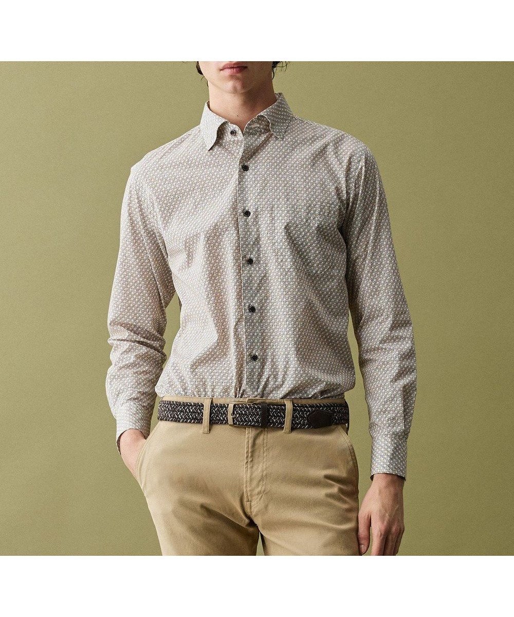【ジョセフ アブード/JOSEPH ABBOUD / MEN】の【オーガニックコットン使用・JAPANファブリック】ジオメトリックパターンプリントシャツ 26SSモデル 人気、トレンドファッション・服の通販 founy(ファニー) 　ファッション　Fashion　メンズファッション　Fashion for Men　トップス・カットソー　Cut & Sew Tops　メンズシャツ　Shirts　インナー　Innerwear　春　Spring　カットソー　Cut and Sewn Top　ジャケット　Jacket, Outerwear　スラックス　Slacks, Dress Pants　ダウン　Down, Puffer　デニム　Denim, Jeans Material　バランス　Balance, Style Balance　ファブリック　Fabric, Textile　フィット　Fit, Slim Fit　ブロード　Broadcloth, Fine Cotton　プリント　Print, Printed Pattern　モダン　Modern, Contemporary　リラックス　Relax, Relaxed Fit　S/S・春夏　SS, Spring/Summer, Warm Season　おすすめ　Recommended / Our Picks　日本製　Made In Japan　夏　Summer　エレガント 上品　Elegant　ビジネス 仕事 通勤　Business / Work / Commuting　2026年　2026　 other-1|ID: prp329100004831253 ipo3291000000035175127