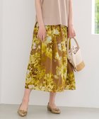 【自由区/JIYU-KU】の【ウエストゴム・洗える】ピオニーフローラルプリント スカート イエローベース|ID: prp329100004831265 ipo3291000000035175216