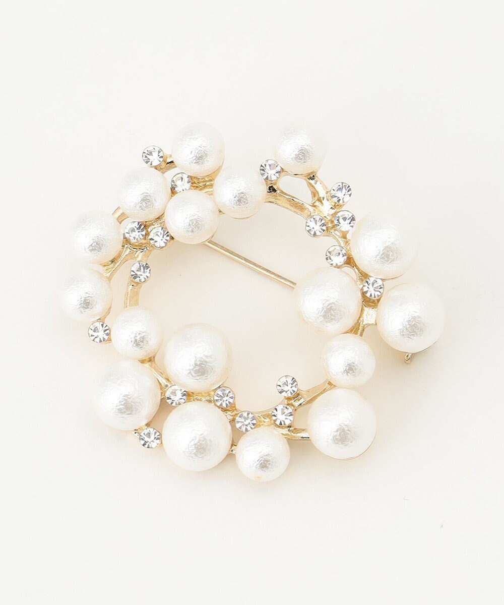 【エニー/ANY】のパールサークルブローチ インテリア・キッズ・メンズ・レディースファッション・服の通販 founy(ファニー) 　ファッション　Fashion　レディースファッション　Fashion for Women　アクセサリー　Fashion Accessories　サークル　Circle, Round Design　ジャケット　Jacket, Outerwear　ストール　Stole, Wrap　セレモニー　Ceremony　パール　Pearl, Pearl Accent　ブローチ　Brooch, Pin Brooch　ワンポイント　One Point, Statement Accent　再入荷　Restock / Back in Stock　ライトゴールド|ID: prp329100004831269 ipo3291000000035175237