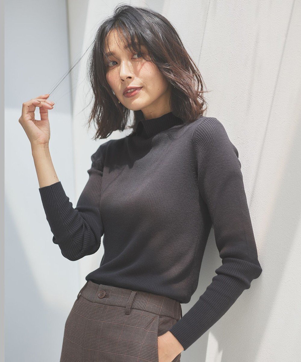 【エニー/ANY】の【洗濯機可】ボトルネック リブニット インテリア・キッズ・メンズ・レディースファッション・服の通販 founy(ファニー) 　ファッション　Fashion　レディースファッション　Fashion for Women　トップス・カットソー　Cut & Sew Tops　ニット　Knit Tops & Sweaters　おすすめ　Recommended / Our Picks　インナー　Innerwear　シンプル　Simple, Minimal　セーター　Sweater, Knitwear　デニム　Denim, Jeans Material　フィット　Fit, Slim Fit　ベーシック　Basic, Essential　ボトルネック　Bottle Neck, Mock Neck　リブニット　Rib Knit, Ribbed Knit　ワイド　Wide, Wide Fit　エレガント 上品　Elegant　洗える　Machine Washable　A/W・秋冬　Autumn/Winter　チャコールグレー|ID: prp329100004831270 ipo3291000000035175248