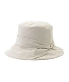 【ムーンバット/MOONBAT】の【遮光100%・遮熱】FURLA(フルラ)リボン巻きダウン ハット 帽子 ロゴチャーム サイズ調整 撥水性 ベージュ|ID: prp329100004832040 ipo3291000000035184022