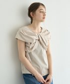 【イェッカ ヴェッカ/YECCA VECCA】のリボンデザインブラウス 人気、トレンドファッション・服の通販 founy(ファニー) ファッション Fashion レディースファッション Fashion for Women トップス・カットソー Cut & Sew Tops シャツ・ブラウス・オフィスカジュアル Elegant Blouses & Button-Ups ショール Shawl, Wrap ボックス Boxy, Box Shape ボトム Bottoms, Lower Wear ポケット Pocket, Pocket Detail リボン Ribbon, Bow 夏 Summer 春 Spring S/S・春夏 SS, Spring/Summer, Warm Season thumbnail Beige|ID: prp329100004832041 ipo3291000000035184026