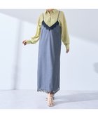 【イェッカ ヴェッカ/YECCA VECCA】のストライプ柄レースMIXキャミワンピース Gray|ID: prp329100004832043 ipo3291000000035184035