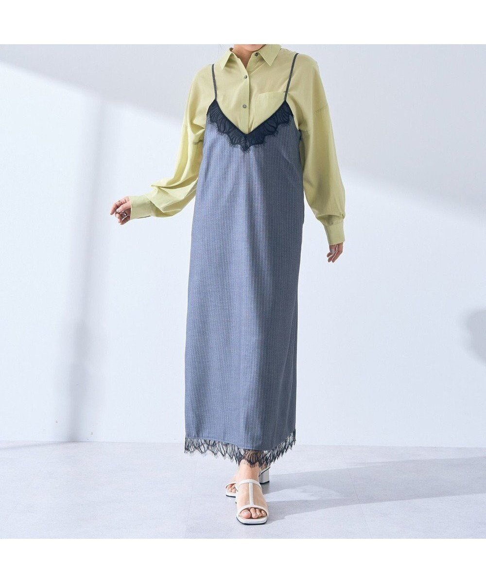 【イェッカ ヴェッカ/YECCA VECCA】のストライプ柄レースMIXキャミワンピース インテリア・キッズ・メンズ・レディースファッション・服の通販 founy(ファニー) ファッション Fashion レディースファッション Fashion for Women ワンピース Dresses キャミソールワンピース Camisole Dresses おすすめ Recommended / Our Picks キャミワンピース Cami Dress, Slip Dress ストライプ Stripe, Striped Pattern ポケット Pocket, Pocket Detail レース Lace, Lace Fabric 夏 Summer 春 Spring S/S・春夏 SS, Spring/Summer, Warm Season Gray|ID: prp329100004832043 ipo3291000000035184035