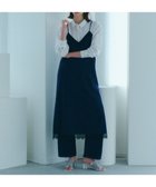 【イェッカ ヴェッカ/YECCA VECCA】のストライプ柄レースMIXキャミワンピース Navy|ID: prp329100004832043 ipo3291000000035184036