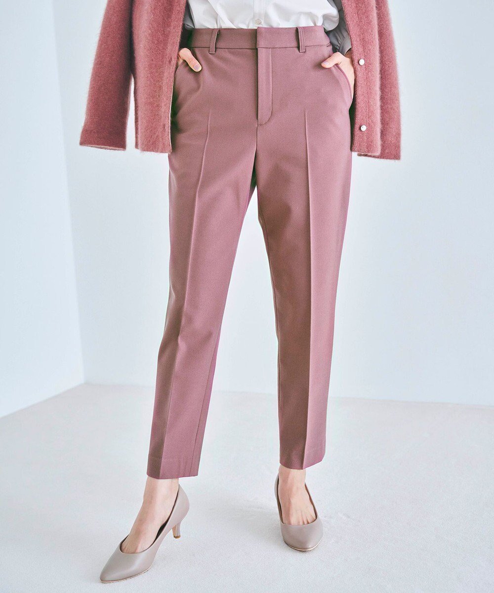 【エニィ スィス/any SiS】の【保温性あり/洗える】サーモ 2WAYストレッチ テーパード パンツ インテリア・キッズ・メンズ・レディースファッション・服の通販 founy(ファニー) 　雑誌掲載アイテム　Magazine Picks & Fashion Features　ファッション雑誌　Fashion Magazines　ビジンヒャッカ　美人百花　オッジ　Oggi　ファッション　Fashion　レディースファッション　Fashion for Women　パンツ　Pants & Trousers　1月号　January Issue　洗える　Machine Washable　11月号　November Issue　ストレッチ　Stretch, Stretchy Fabric　センター　Center, Center Line　雑誌　Magazine, Fashion Magazine　チェック　Check, Plaid, Tartan　テーパード　Tapered, Tapered Pants　定番　Standard, Basic Item　人気　Popular, Best Seller　パターン　Pattern, Design Print　A/W・秋冬　Autumn/Winter　おすすめ　Recommended / Our Picks　ピンク|ID: prp329100004832053 ipo3291000000035184115