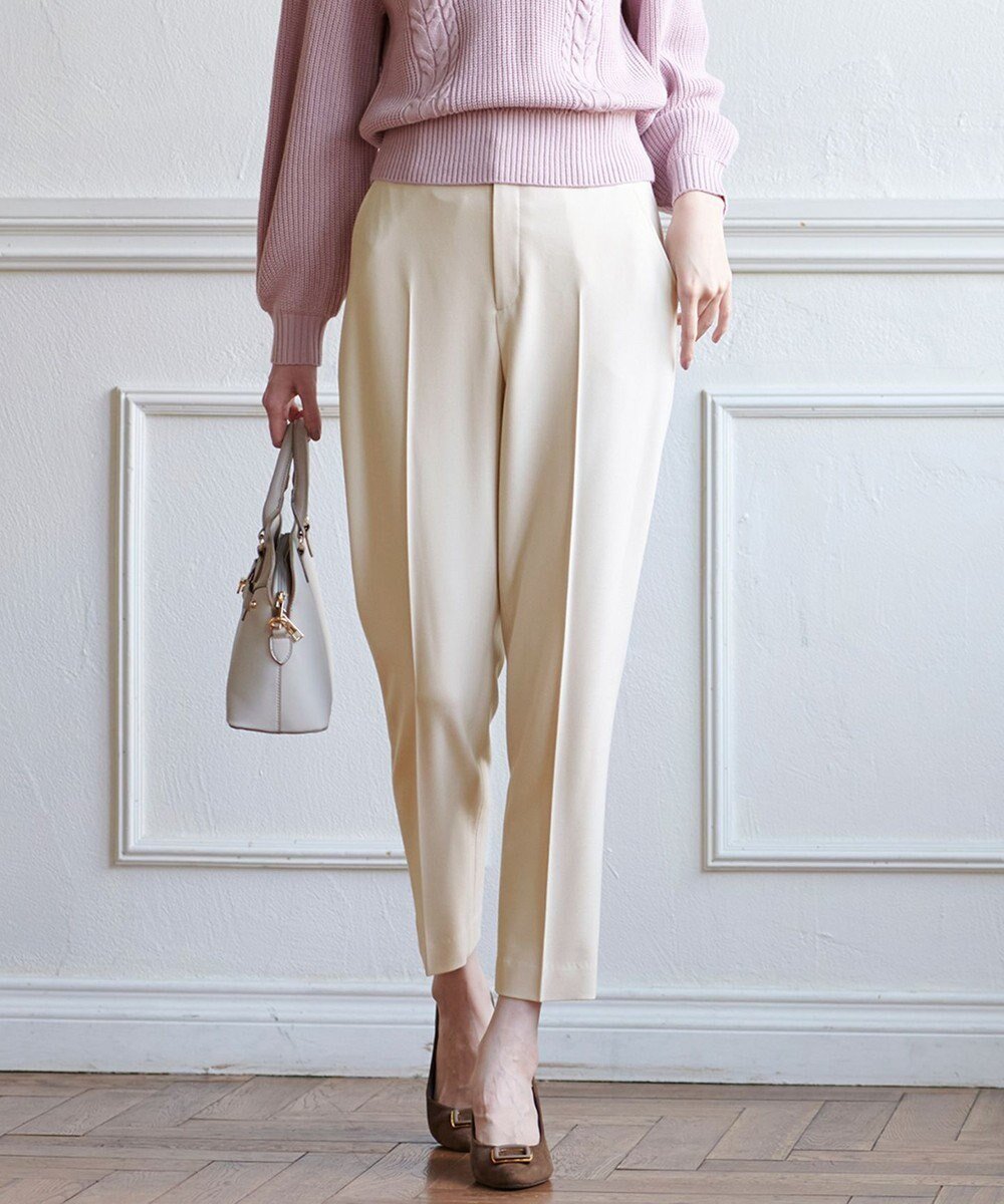 【エニィ スィス/any SiS】の【保温性あり/洗える】サーモ 2WAYストレッチ テーパード パンツ インテリア・キッズ・メンズ・レディースファッション・服の通販 founy(ファニー) 　雑誌掲載アイテム　Magazine Picks & Fashion Features　ファッション雑誌　Fashion Magazines　ビジンヒャッカ　美人百花　オッジ　Oggi　ファッション　Fashion　レディースファッション　Fashion for Women　パンツ　Pants & Trousers　1月号　January Issue　洗える　Machine Washable　11月号　November Issue　ストレッチ　Stretch, Stretchy Fabric　センター　Center, Center Line　雑誌　Magazine, Fashion Magazine　チェック　Check, Plaid, Tartan　テーパード　Tapered, Tapered Pants　定番　Standard, Basic Item　人気　Popular, Best Seller　パターン　Pattern, Design Print　A/W・秋冬　Autumn/Winter　おすすめ　Recommended / Our Picks　アイボリー|ID: prp329100004832053 ipo3291000000035184121