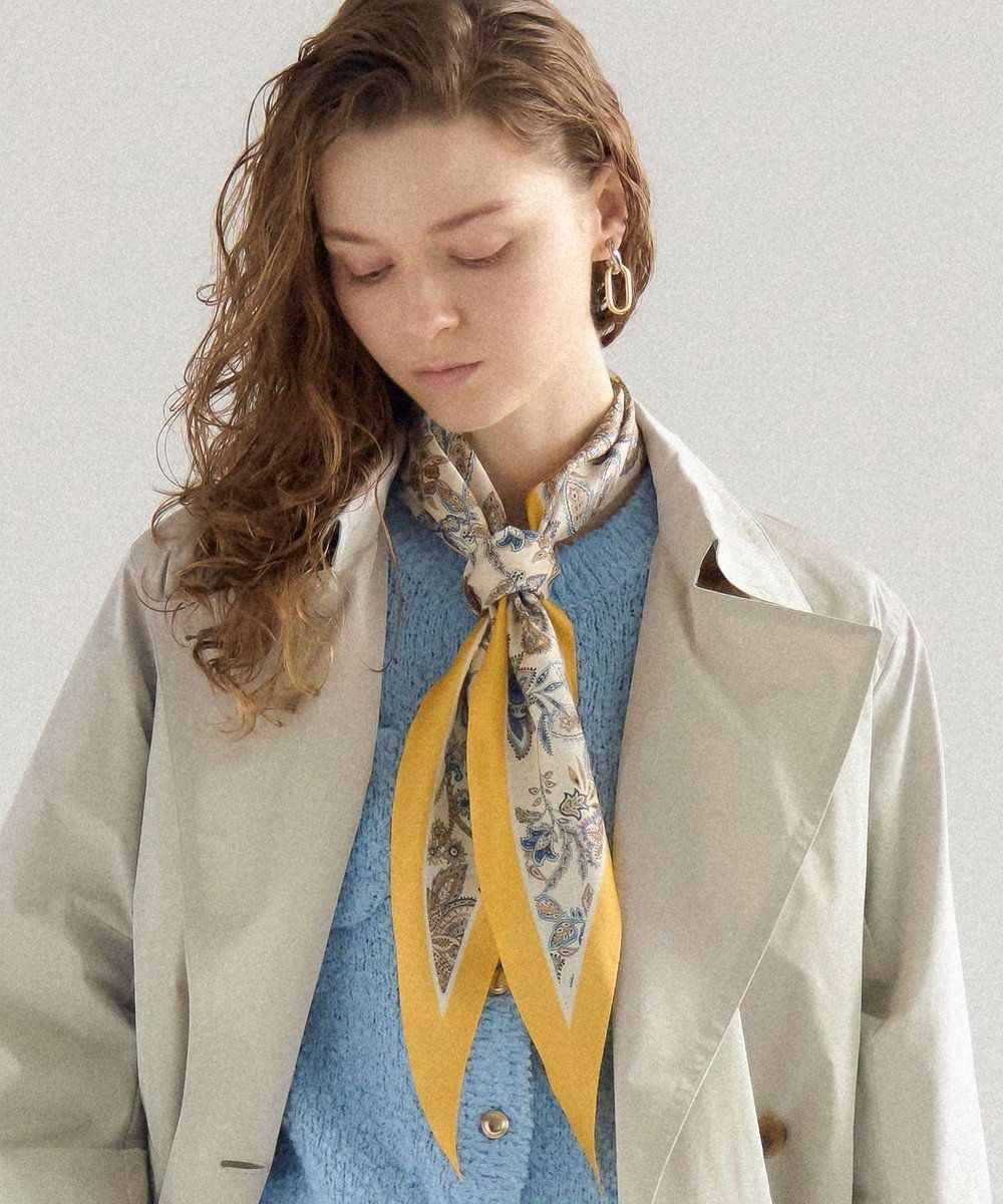 【23区/NIJYUSANKU】の【先行予約】Ericaキャラコ ペイズリープリント スカーフ インテリア・キッズ・メンズ・レディースファッション・服の通販 founy(ファニー) 　ファッション　Fashion　レディースファッション　Fashion for Women　イエロー　Yellow　イタリア　Italy　インド　Indian Textile　シルク　Silk, 100% Silk　シンプル　Simple, Minimal　スカーフ　Scarf, Neckwear　バンダナ　Bandana, Head Scarf　プリント　Print, Printed Pattern　ペイズリー　Paisley, Ethnic Pattern　モチーフ　Motif, Design Theme　エレガント 上品　Elegant　2026年　2026　アイボリー系|ID: prp329100004832059 ipo3291000000035184147