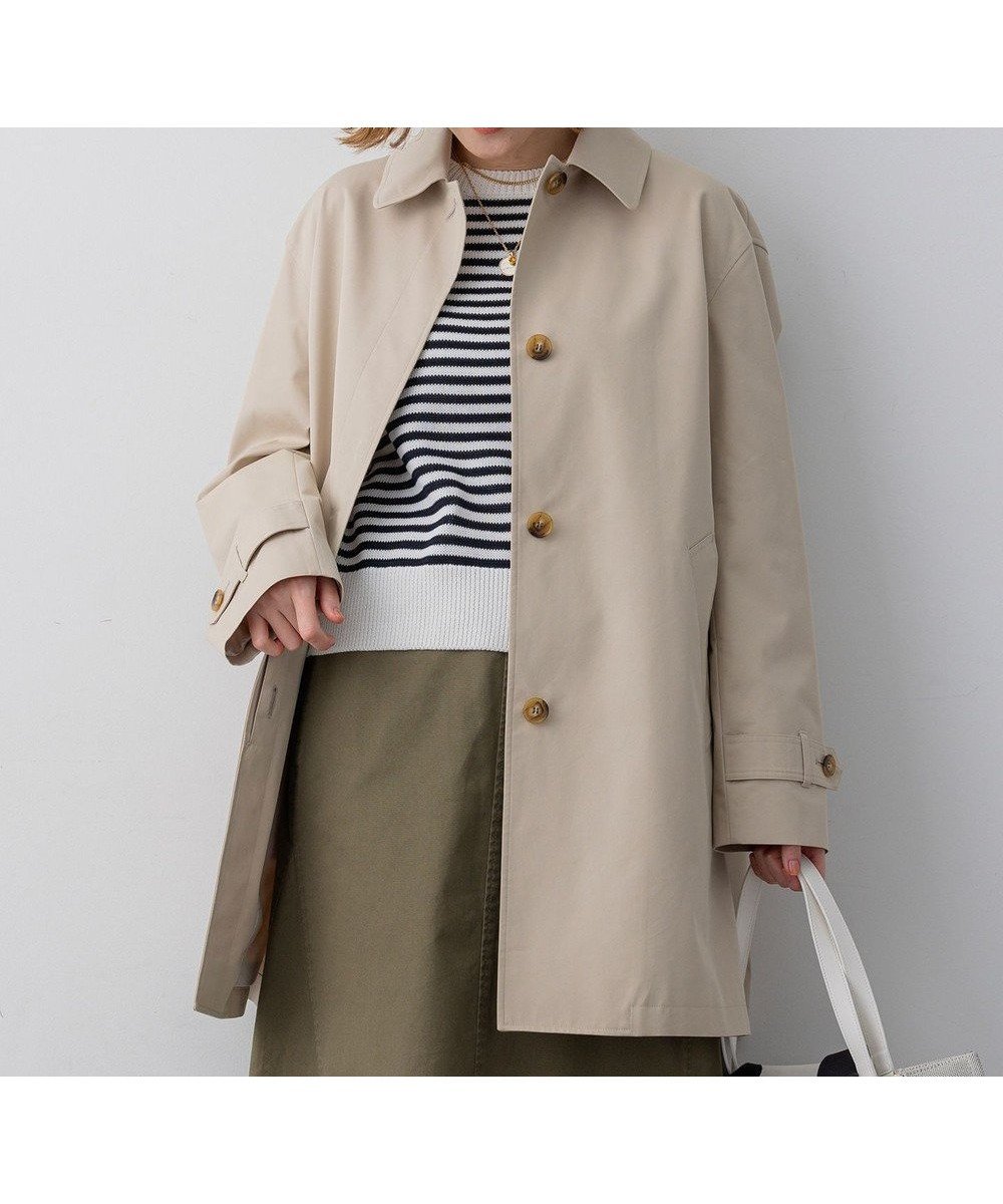 【23区/NIJYUSANKU】のエアータンブラー TCギャバジン ステンカラー コート インテリア・キッズ・メンズ・レディースファッション・服の通販 founy(ファニー) 　ファッション　Fashion　レディースファッション　Fashion for Women　アウター　Coat / Outerwear Collection　コート・ロングコート・ピーコート　Long Coats, Peacoats & More　レディースジャケット・軽アウター　Jackets　春　Spring　ジャケット　Jacket, Outerwear　タンブラー　Tumbler, Travel Mug　ハーフ　Half, Half-Length　フラップ　Flap, Flap Pocket　ベーシック　Basic, Essential　マニッシュ　Mannish, Boyish　ロング　Long, Long-Length　S/S・春夏　SS, Spring/Summer, Warm Season　夏　Summer　エレガント 上品　Elegant　2026年　2026　ベージュ系|ID: prp329100004832062 ipo3291000000035516640