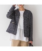 【23区/NIJYUSANKU】の【先行予約】GIOLICAツイード ジャケット 人気、トレンドファッション・服の通販 founy(ファニー) ファッション Fashion レディースファッション Fashion for Women アウター Coat / Outerwear Collection レディースジャケット・軽アウター Jackets イタリア Italy インナー Innerwear クラシック Classic, Timeless Style コンパクト Compact, Small Size ジャケット Jacket, Outerwear ツイード／ツィード Choker, Choker Necklace ツイード Twill, Twill Weave デニム Denim, Jeans Material なめらか Smooth, Silky Texture ハイネック High Neck, Mock Neck フォルム Silhouette, Form フランス France, French フリンジ Fringe, Tassel ボトム Bottoms, Lower Wear ミックス Mix, Mixed Style モノトーン Monotone, Black and White リュクス Luxury, Elegant, High-End, Chic おすすめ Recommended / Our Picks エレガント 上品 Elegant セレモニー Ceremony 2026年 2026 thumbnail ネイビーミックス|ID: prp329100004832063 ipo3291000000035184162