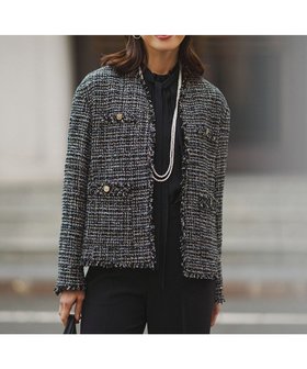 【23区/NIJYUSANKU】 【先行予約】GIOLICAツイード ジャケット人気、トレンドファッション・服の通販 founy(ファニー) ファッション Fashion レディースファッション Fashion for Women アウター Coat / Outerwear Collection レディースジャケット・軽アウター Jackets イタリア Italy インナー Innerwear クラシック Classic, Timeless Style コンパクト Compact, Small Size ジャケット Jacket, Outerwear ツイード／ツィード Choker, Choker Necklace ツイード Twill, Twill Weave デニム Denim, Jeans Material なめらか Smooth, Silky Texture ハイネック High Neck, Mock Neck フォルム Silhouette, Form フランス France, French フリンジ Fringe, Tassel ボトム Bottoms, Lower Wear ミックス Mix, Mixed Style モノトーン Monotone, Black and White リュクス Luxury, Elegant, High-End, Chic おすすめ Recommended / Our Picks エレガント 上品 Elegant セレモニー Ceremony 2026年 2026 |ID:prp329100004832063