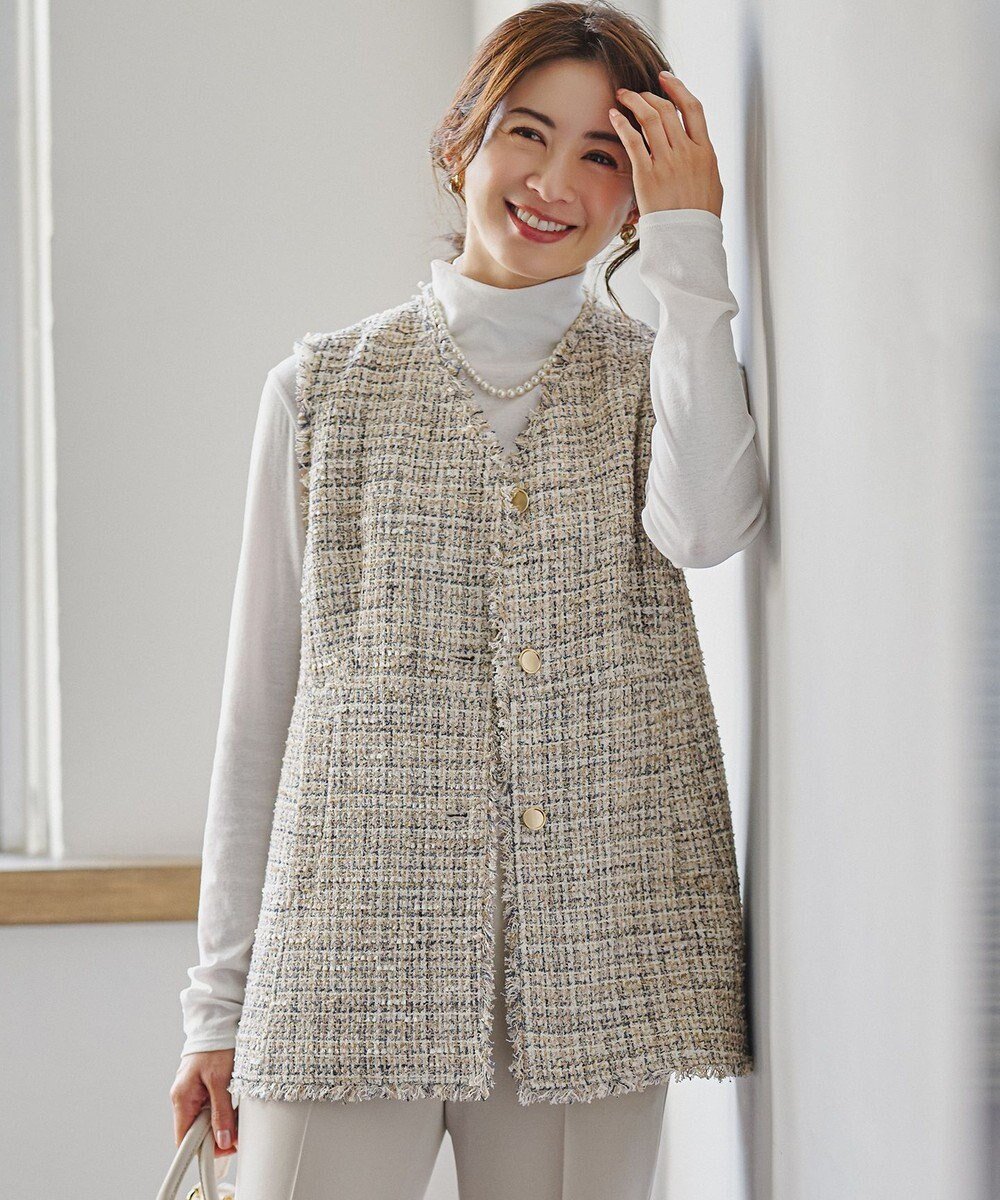 【23区/NIJYUSANKU】の【VERY掲載】GIOLICAツイード フォルム ジレ インテリア・キッズ・メンズ・レディースファッション・服の通販 founy(ファニー) 雑誌掲載アイテム Magazine Picks & Fashion Features ファッション雑誌 Fashion Magazines ヴェリィ VERY ファッション Fashion レディースファッション Fashion for Women アウター Coat / Outerwear Collection レディースジャケット・軽アウター Jackets イタリア Italy インナー Innerwear 春 Spring クラシカル Classical, Vintage-Inspired クラシック Classic, Timeless Style 3月号 March Issue ショルダー Shoulder, Shoulder Strap ジャケット Jacket, Outerwear 雑誌 Magazine, Fashion Magazine ツイード/ツィード Choker, Choker Necklace ツイード Twill, Twill Weave デニム Denim, Jeans Material フォルム Silhouette, Form フォーマル Formal, Dressy フランス France, French ボトム Bottoms, Lower Wear ミックス Mix, Mixed Style モダン Modern, Contemporary モノトーン Monotone, Black and White S/S・春夏 SS, Spring/Summer, Warm Season おすすめ Recommended / Our Picks 夏 Summer エレガント 上品 Elegant アイボリーミックス|ID: prp329100004832064 ipo3291000000035516664