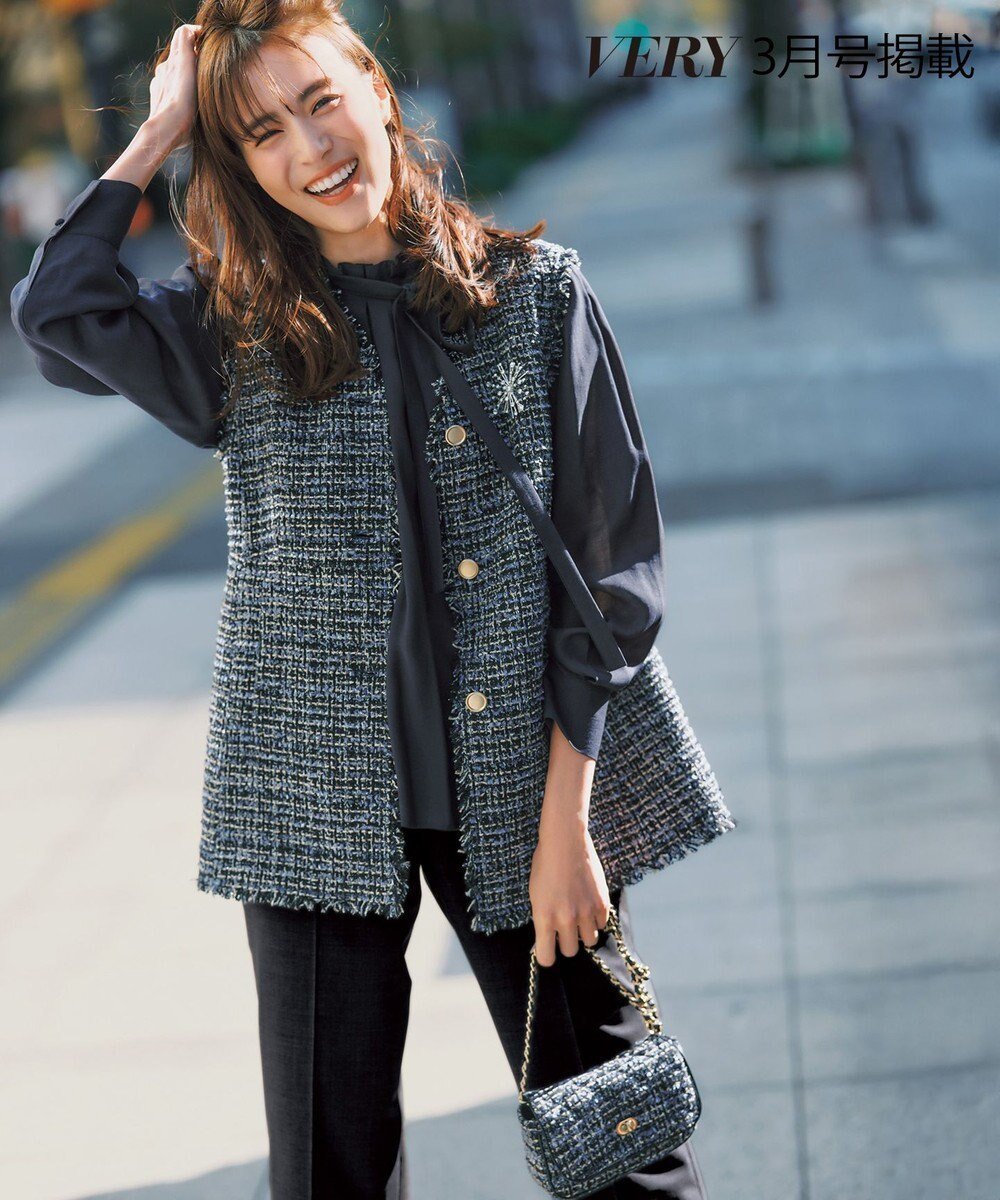 【23区/NIJYUSANKU】の【VERY掲載】GIOLICAツイード フォルム ジレ 人気、トレンドファッション・服の通販 founy(ファニー) 雑誌掲載アイテム Magazine Picks & Fashion Features ファッション雑誌 Fashion Magazines ヴェリィ VERY ファッション Fashion レディースファッション Fashion for Women アウター Coat / Outerwear Collection レディースジャケット・軽アウター Jackets イタリア Italy インナー Innerwear 春 Spring クラシカル Classical, Vintage-Inspired クラシック Classic, Timeless Style 3月号 March Issue ショルダー Shoulder, Shoulder Strap ジャケット Jacket, Outerwear 雑誌 Magazine, Fashion Magazine ツイード/ツィード Choker, Choker Necklace ツイード Twill, Twill Weave デニム Denim, Jeans Material フォルム Silhouette, Form フォーマル Formal, Dressy フランス France, French ボトム Bottoms, Lower Wear ミックス Mix, Mixed Style モダン Modern, Contemporary モノトーン Monotone, Black and White S/S・春夏 SS, Spring/Summer, Warm Season おすすめ Recommended / Our Picks 夏 Summer エレガント 上品 Elegant other-1|ID: prp329100004832064 ipo3291000000035650199