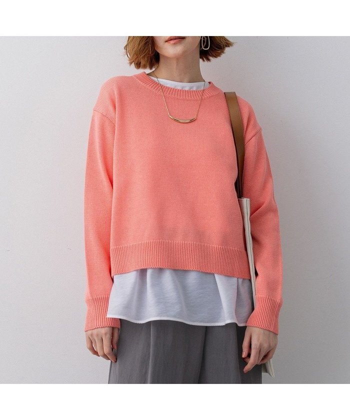 【23区/NIJYUSANKU】の【先行予約】コットンギマ クルーネック ニット インテリア・キッズ・メンズ・レディースファッション・服の通販 founy(ファニー) https://founy.com/ ファッション Fashion レディースファッション Fashion for Women トップス・カットソー Cut & Sew Tops ニット Knit Tops & Sweaters イエロー Yellow 春 Spring カットソー Cut and Sewn Top シンプル Simple, Minimal スキッパー Skipper, Open Collar セーター Sweater, Knitwear ベスト Vest, Waistcoat ボーダー Border, Stripe S/S・春夏 SS, Spring/Summer, Warm Season 夏 Summer エレガント 上品 Elegant 2026年 2026 |ID: prp329100004832072 ipo3291000000035184191