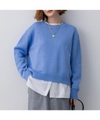 【23区/NIJYUSANKU】の【Oggi掲載】コットンギマ クルーネック ニット スカイブルー系|ID: prp329100004832072 ipo3291000000036378355