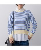 【23区/NIJYUSANKU】の【Oggi掲載】コットンギマ クルーネック ニット ライトイエロー×スカイブルー系|ID: prp329100004832072 ipo3291000000036378356