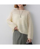 【23区/NIJYUSANKU】の【先行予約】コットンギマ ボートネック ニット 人気、トレンドファッション・服の通販 founy(ファニー) ファッション Fashion レディースファッション Fashion for Women トップス・カットソー Cut & Sew Tops ニット Knit Tops & Sweaters アイレット Eyelet Lace イエロー Yellow 春 Spring カットソー Cut and Sewn Top スキッパー Skipper, Open Collar セーター Sweater, Knitwear ベスト Vest, Waistcoat S/S・春夏 SS, Spring/Summer, Warm Season 夏 Summer エレガント 上品 Elegant 2026年 2026 thumbnail ライトイエロー系|ID: prp329100004832073 ipo3291000000035184201