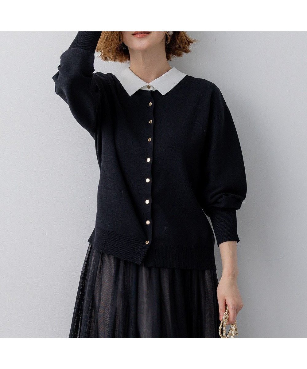 【23区/NIJYUSANKU】の【先行予約/WEB 一部店舗限定】バイカラーデザイン 2WAY ニット インテリア・キッズ・メンズ・レディースファッション・服の通販 founy(ファニー) 　ファッション　Fashion　レディースファッション　Fashion for Women　トップス・カットソー　Cut & Sew Tops　ニット　Knit Tops & Sweaters　春　Spring　シンプル　Simple, Minimal　スリーブ　Sleeve, Long Sleeve / Short Sleeve　セーター　Sweater, Knitwear　ダウン　Down, Puffer　デニム　Denim, Jeans Material　S/S・春夏　SS, Spring/Summer, Warm Season　夏　Summer　エレガント 上品　Elegant　2026年　2026　ブラック系|ID: prp329100004832078 ipo3291000000035184221