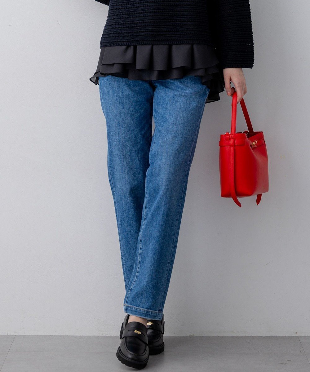 【23区/NIJYUSANKU】の【先行予約】23区DENIM ストレートフィット デニムパンツ インテリア・キッズ・メンズ・レディースファッション・服の通販 founy(ファニー) 　ファッション　Fashion　レディースファッション　Fashion for Women　パンツ　Pants & Trousers　デニムパンツ・ジーンズ・美脚デニム　Denim Jeans & Pants　ジャケット　Jacket, Outerwear　ストレッチ　Stretch, Stretchy Fabric　ストレート　Straight, Straight Cut　デニム　Denim, Jeans Material　定番　Standard, Basic Item　フィット　Fit, Slim Fit　A/W・秋冬　Autumn/Winter　S/S・春夏　SS, Spring/Summer, Warm Season　夏　Summer　エレガント 上品　Elegant　2026年　2026　スカイブルー系|ID: prp329100004832082 ipo3291000000035184235