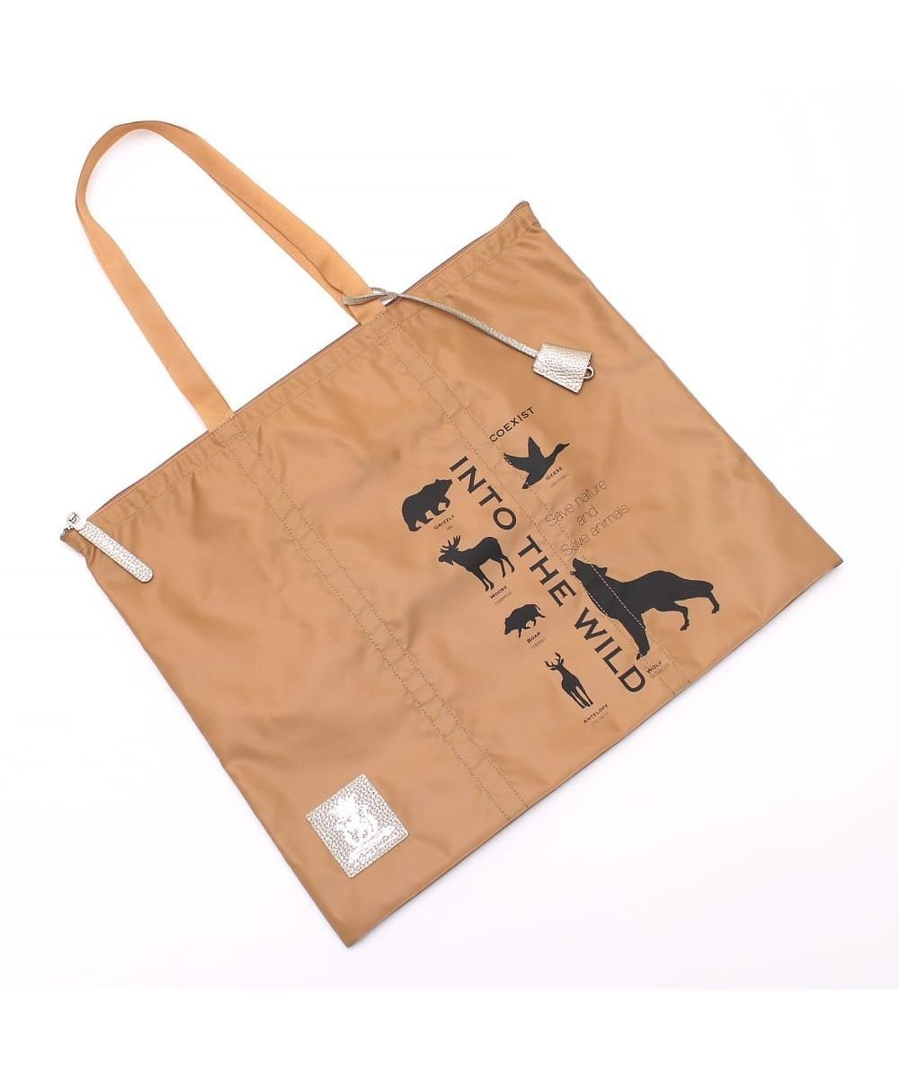 【アクセソワドゥマドモワゼルジャップ/A.D.M.J】の【ナイロン】オリタタミバッグL インテリア・キッズ・メンズ・レディースファッション・服の通販 founy(ファニー) 　ファッション　Fashion　レディースファッション　Fashion for Women　バッグ　Bags　イタリア　Italy　軽量　Lightweight, Ultra Light　プリント　Print, Printed Pattern　ポケット　Pocket, Pocket Detail　モチーフ　Motif, Design Theme　WALNUT|ID: prp329100004832084 ipo3291000000035184246