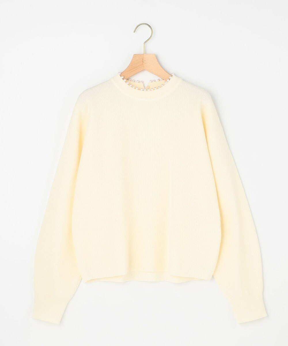 【組曲/KUMIKYOKU】の【先行予約・WEB限定】パール釦畦ニット プルオーバー 人気、トレンドファッション・服の通販 founy(ファニー) 　ファッション　Fashion　レディースファッション　Fashion for Women　トップス・カットソー　Cut & Sew Tops　ニット　Knit Tops & Sweaters　カジュアルプルオーバー・ニットトップス　Pullovers & Knit Tops / Casual Pullovers　アクセサリー　Fashion Accessories　春　Spring　畦　Ribbed Knit　コンパクト　Compact, Small Size　シンプル　Simple, Minimal　セーター　Sweater, Knitwear　デニム　Denim, Jeans Material　バランス　Balance, Style Balance　パール　Pearl, Pearl Accent　フェミニン　Feminine, Girly　フォルム　Silhouette, Form　ボトム　Bottoms, Lower Wear　ロング　Long, Long-Length　S/S・春夏　SS, Spring/Summer, Warm Season　おすすめ　Recommended / Our Picks　夏　Summer　エレガント 上品　Elegant　 other-1|ID: prp329100004832089 ipo3291000000035184267