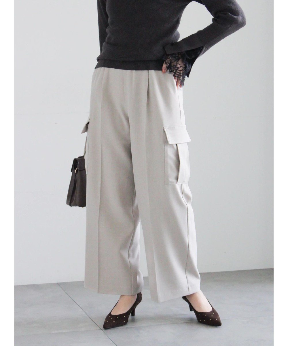 【テチチ/Te chichi】のイージーカーゴスラックス インテリア・キッズ・メンズ・レディースファッション・服の通販 founy(ファニー) 　ファッション　Fashion　レディースファッション　Fashion for Women　パンツ　Pants & Trousers　スウェット / スエット　Sweatshirt, Sweatwear　フラップ　Flap, Flap Pocket　ポケット　Pocket, Pocket Detail　リラックス　Relax, Relaxed Fit　エレガント 上品　Elegant　夏　Summer　S/S・春夏　SS, Spring/Summer, Warm Season　A/W・秋冬　Autumn/Winter　ベージュ|ID: prp329100004832093 ipo3291000000035521129