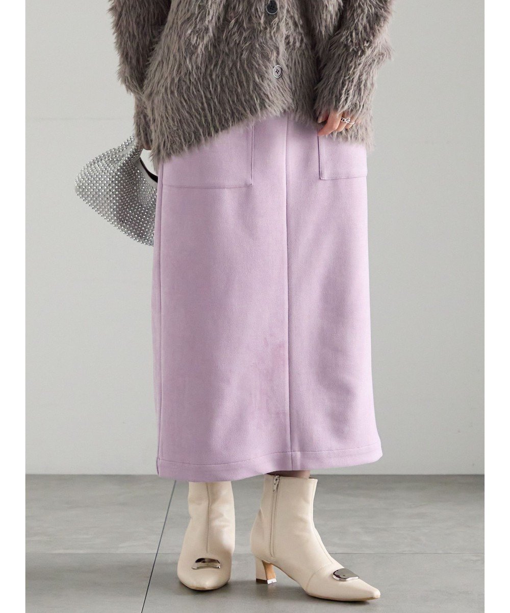 【テチチ/Te chichi】のスウェードタイトスカート インテリア・キッズ・メンズ・レディースファッション・服の通販 founy(ファニー) 　ファッション　Fashion　レディースファッション　Fashion for Women　スカート　Skirts　おすすめ　Recommended / Our Picks　スニーカー　Sneakers, Trainers　タイトスカート　Pencil Skirt, Tight Skirt　フィット　Fit, Slim Fit　エレガント 上品　Elegant　夏　Summer　S/S・春夏　SS, Spring/Summer, Warm Season　A/W・秋冬　Autumn/Winter　ラベンダー|ID: prp329100004832097 ipo3291000000035184306