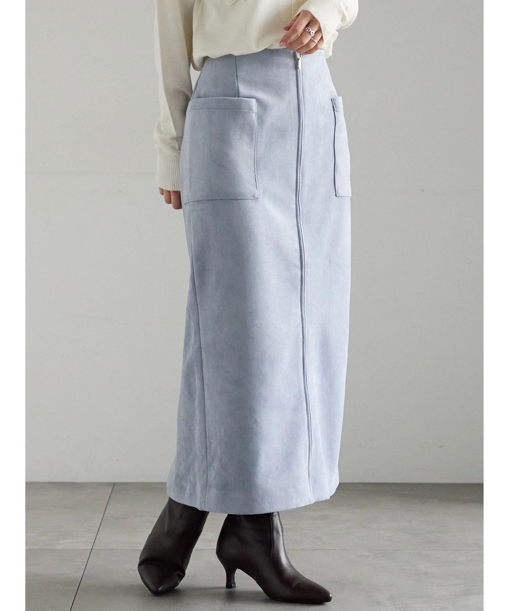 【テチチ/Te chichi】のボンディングスエードタイトスカート インテリア・キッズ・メンズ・レディースファッション・服の通販 founy(ファニー) 　ファッション　Fashion　レディースファッション　Fashion for Women　スカート　Skirts　ショート　Short, Short Length　シンプル　Simple, Minimal　タイトスカート　Pencil Skirt, Tight Skirt　ボンディング　Bonding, Bonded Fabric　エレガント 上品　Elegant　夏　Summer　S/S・春夏　SS, Spring/Summer, Warm Season　A/W・秋冬　Autumn/Winter　ビジネス 仕事 通勤　Business / Work / Commuting　ブルー|ID: prp329100004832107 ipo3291000000035521137