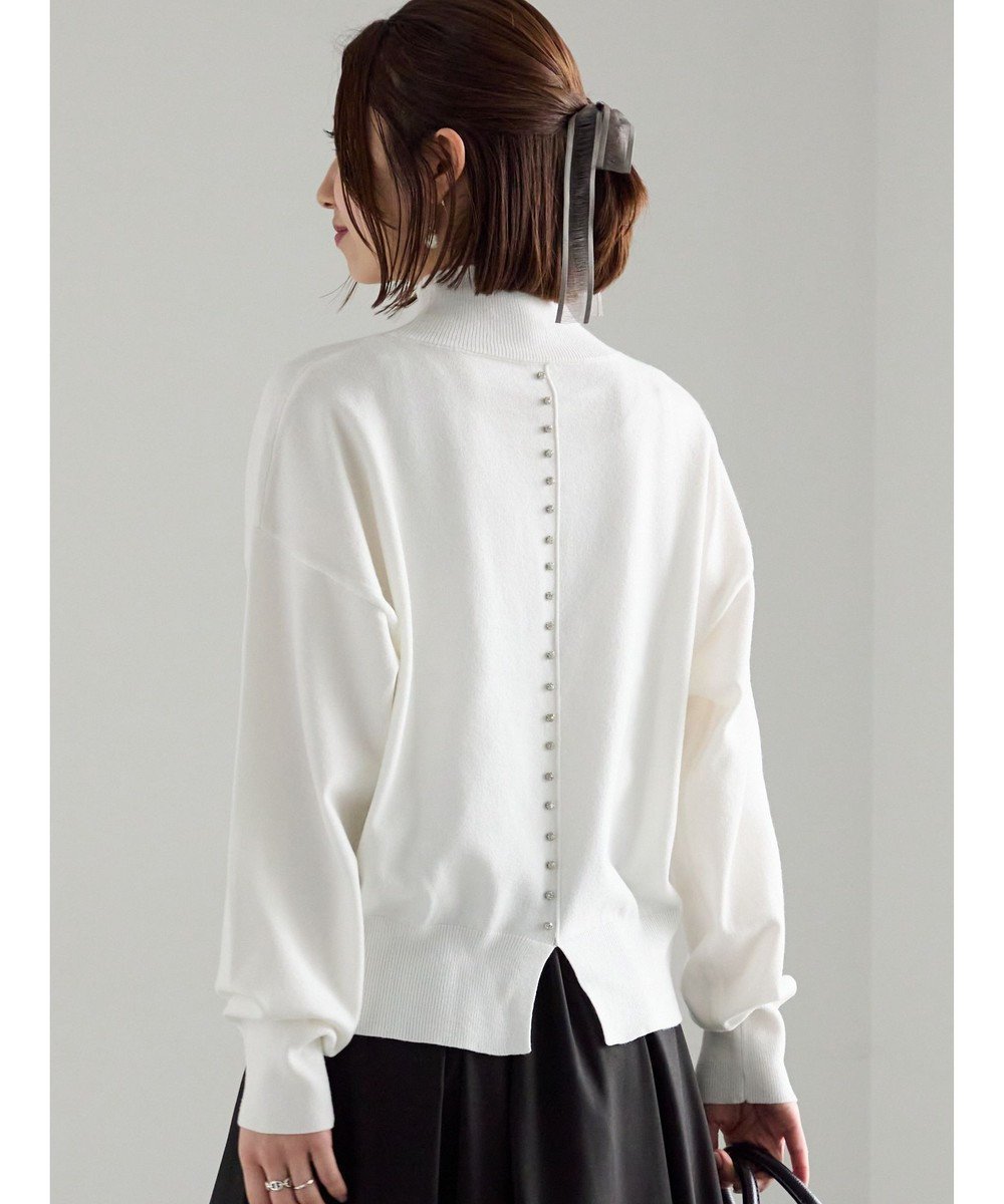 【テチチ/Te chichi】のバックビジューニット インテリア・キッズ・メンズ・レディースファッション・服の通販 founy(ファニー) 　ファッション　Fashion　レディースファッション　Fashion for Women　トップス・カットソー　Cut & Sew Tops　ニット　Knit Tops & Sweaters　シンプル　Simple, Minimal　セーター　Sweater, Knitwear　デニム　Denim, Jeans Material　バランス　Balance, Style Balance　フロント　Front, Front Design　ワイド　Wide, Wide Fit　夏　Summer　S/S・春夏　SS, Spring/Summer, Warm Season　A/W・秋冬　Autumn/Winter　オフホワイト|ID: prp329100004832109 ipo3291000000035184371