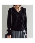 【テチチ/Te chichi】のフリルVネックカーディガン 人気、トレンドファッション・服の通販 founy(ファニー) ファッション Fashion レディースファッション Fashion for Women トップス・カットソー Cut & Sew Tops ニット Knit Tops & Sweaters カーディガン・羽織り Layered Style Cardigans Vネックトップス V-Neck Tops / V-Cut Neckline Shirts カーディガン Cardigan, Knitwear シンプル Simple, Minimal セーター Sweater, Knitwear デニム Denim, Jeans Material フリル Frill, Ruffle リラックス Relax, Relaxed Fit 夏 Summer S/S・春夏 SS, Spring/Summer, Warm Season A/W・秋冬 Autumn/Winter thumbnail ブラック|ID: prp329100004832111 ipo3291000000035184381