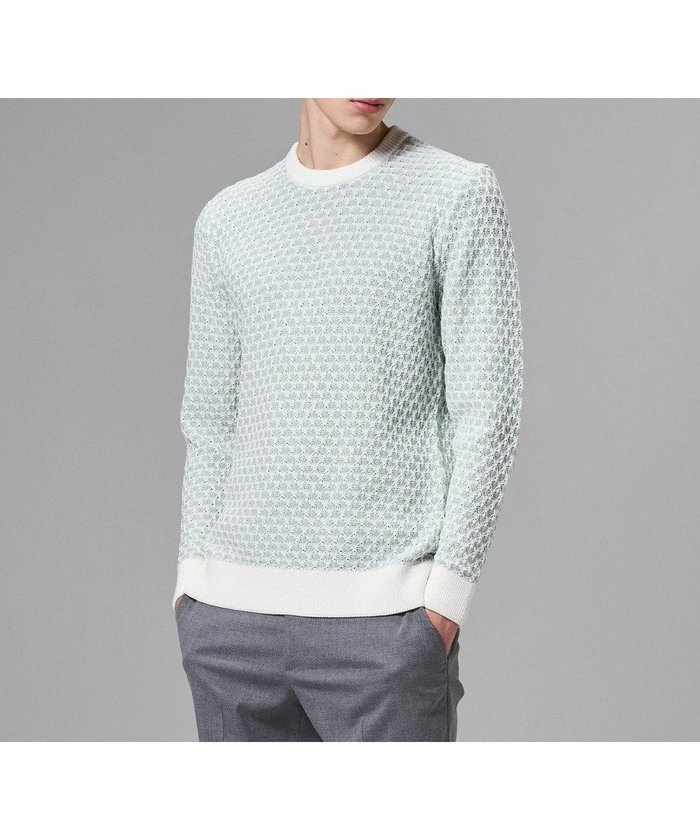 【ジョゼフ オム/JOSEPH HOMME / MEN】のチャンディーガルジャガード クルーネックニット インテリア・キッズ・メンズ・レディースファッション・服の通販 founy(ファニー) https://founy.com/ ファッション Fashion メンズファッション Fashion for Men トップス・カットソー Cut & Sew Tops ニット・セーター / 定番トップス Knit Tops & Sweaters アクリル Acrylic Material 春 Spring セーター Sweater, Knitwear フィット Fit, Slim Fit レギュラー Regular, Standard Fit S/S・春夏 SS, Spring/Summer, Warm Season 夏 Summer |ID: prp329100004832798 ipo3291000000035192002