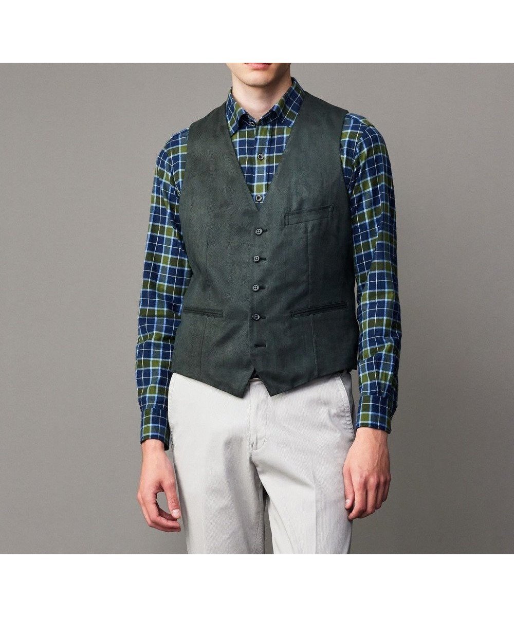【ジョセフ アブード/JOSEPH ABBOUD / MEN】の【ストレッチ/スウェードタッチ/JAPANファブリック】コマ スウェード ベスト インテリア・キッズ・メンズ・レディースファッション・服の通販 founy(ファニー) 　ファッション　Fashion　メンズファッション　Fashion for Men　トップス・カットソー　Cut & Sew Tops　ベスト・ジレ　Vests & Gilets　シンプル　Simple, Minimal　ストレッチ　Stretch, Stretchy Fabric　ファブリック　Fabric, Textile　プリント　Print, Printed Pattern　ベスト　Vest, Waistcoat　エレガント 上品　Elegant　A/W・秋冬　Autumn/Winter　軽量　Lightweight, Ultra Light　カーキ系|ID: prp329100004832799 ipo3291000000035192009