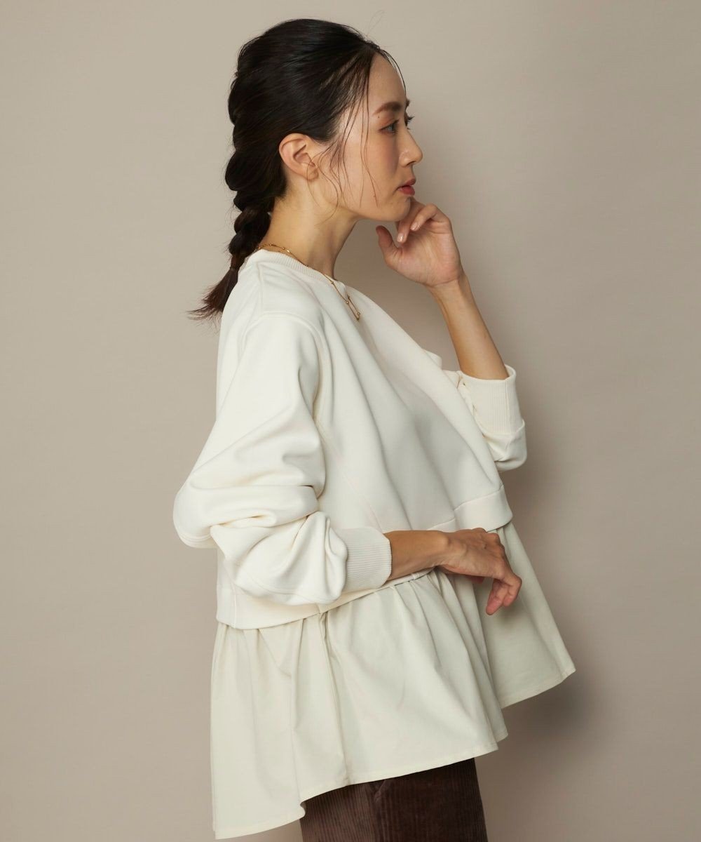 【その他のブランド/Other】の【ocean pacific】らくティブ/異素材ミックスダンボールプルオーバー インテリア・キッズ・メンズ・レディースファッション・服の通販 founy(ファニー) 　ファッション　Fashion　レディースファッション　Fashion for Women　トップス・カットソー　Cut & Sew Tops　レディースパーカー・カジュアルフーディー　Casual Hoodies & Sweatshirts　カジュアルプルオーバー・ニットトップス　Pullovers & Knit Tops / Casual Pullovers　スウェット・クルーネックトップス　Sweatshirts & Crewnecks / Relaxed Fit Sweat Tops　カリフォルニア　California, Cali Style　ギャザー　Gathered, Ruffled　切替　Switching, Contrast Panel　軽量　Lightweight, Ultra Light　シンプル　Simple, Minimal　スウェット / スエット　Sweatshirt, Sweatwear　スラックス　Slacks, Dress Pants　デニム　Denim, Jeans Material　ドッキング　Docking, Mixed Material　ビーチ　Beach, Seaside　フェミニン　Feminine, Girly　A/W・秋冬　Autumn/Winter　ベージュ|ID: prp329100004832829 ipo3291000000035192145