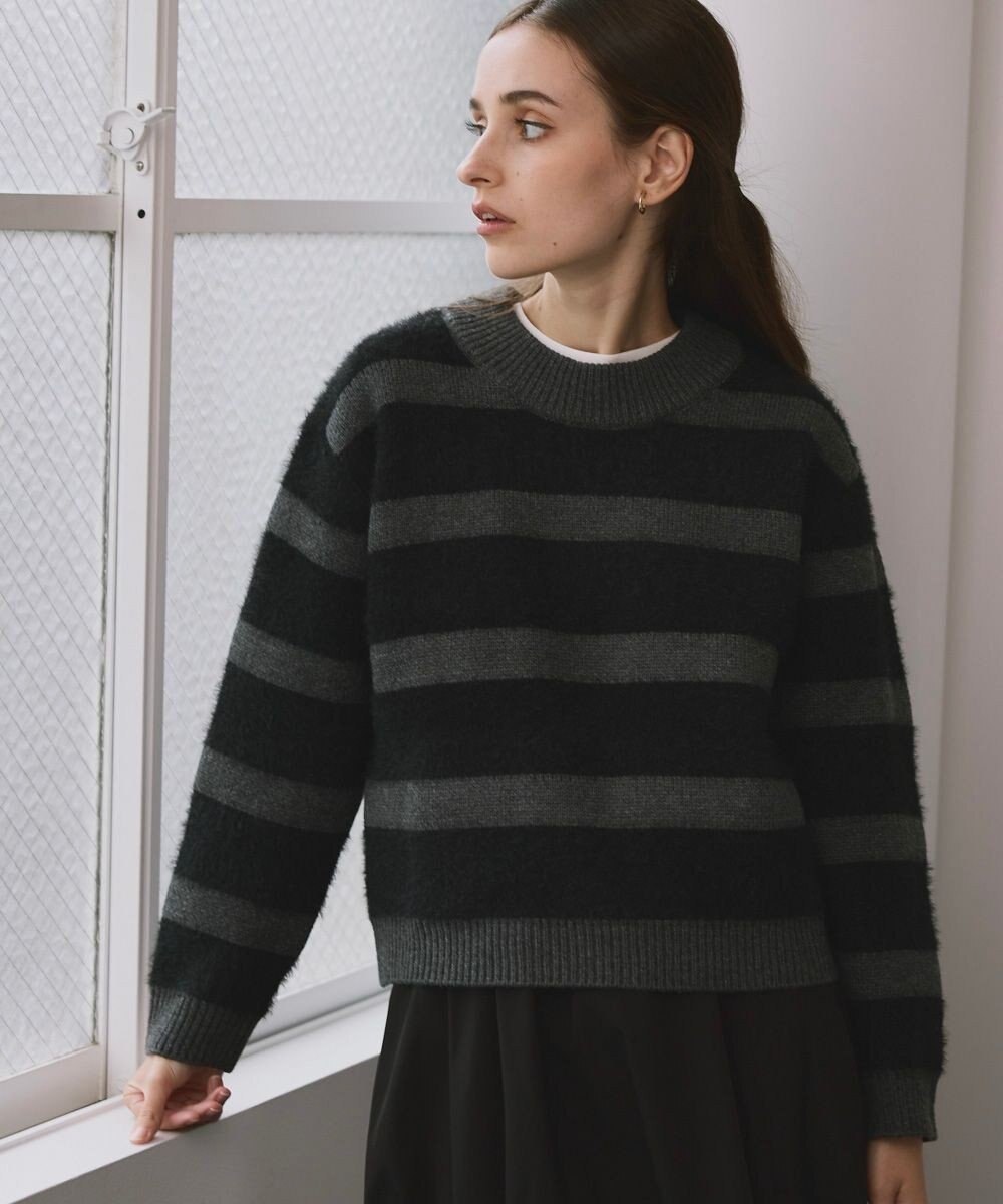 【その他のブランド/Other】の【ocean pacific】ふんわりハグニットトップス インテリア・キッズ・メンズ・レディースファッション・服の通販 founy(ファニー) ファッション Fashion レディースファッション Fashion for Women トップス・カットソー Cut & Sew Tops ニット Knit Tops & Sweaters アクリル Acrylic Material カリフォルニア California, Cali Style ショート Short, Short Length セットアップ Set-Up, Coordinated Outfit セーター Sweater, Knitwear デニム Denim, Jeans Material ビーチ Beach, Seaside ボーダー Border, Stripe 冬 Winter / This Winter A/W・秋冬 Autumn/Winter ブラック|ID: prp329100004832834 ipo3291000000035516715