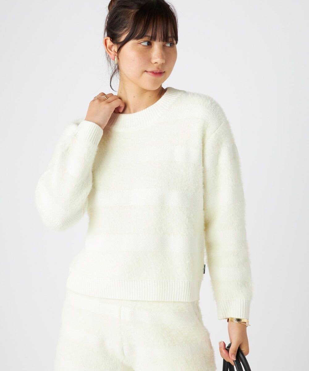 【その他のブランド/Other】の【ocean pacific】ふんわりハグニットトップス インテリア・キッズ・メンズ・レディースファッション・服の通販 founy(ファニー) ファッション Fashion レディースファッション Fashion for Women トップス・カットソー Cut & Sew Tops ニット Knit Tops & Sweaters アクリル Acrylic Material カリフォルニア California, Cali Style ショート Short, Short Length セットアップ Set-Up, Coordinated Outfit セーター Sweater, Knitwear デニム Denim, Jeans Material ビーチ Beach, Seaside ボーダー Border, Stripe 冬 Winter / This Winter A/W・秋冬 Autumn/Winter オフホワイト|ID: prp329100004832834 ipo3291000000035516716