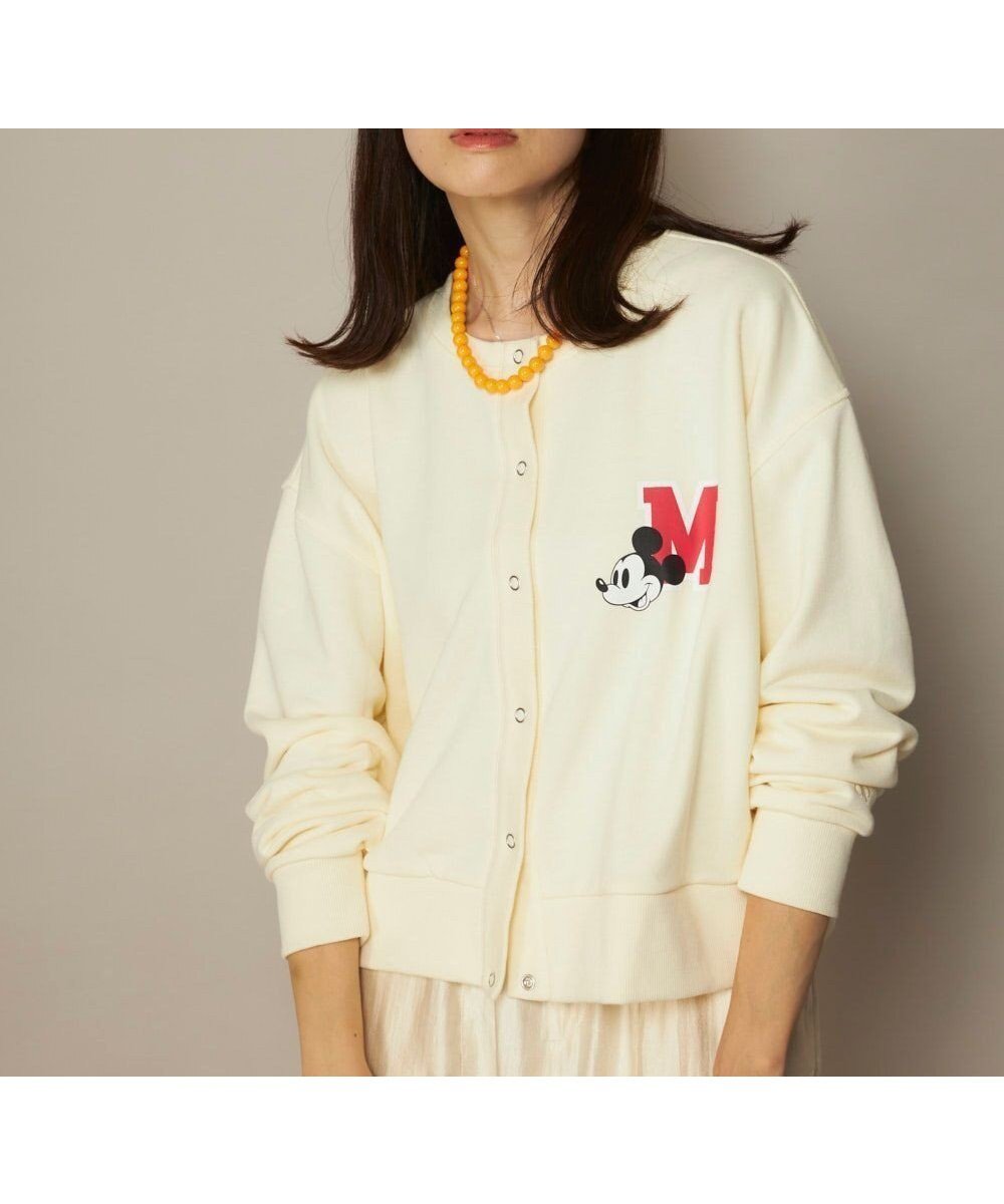 【その他のブランド/Other】の【ocean pacific】ミッキー/裏毛カーディガン【Disney/ディズニー】 人気、トレンドファッション・服の通販 founy(ファニー) 　ファッション　Fashion　レディースファッション　Fashion for Women　トップス・カットソー　Cut & Sew Tops　ニット　Knit Tops & Sweaters　カーディガン・羽織り　Layered Style Cardigans　カーディガン　Cardigan, Knitwear　セーター　Sweater, Knitwear　デニム　Denim, Jeans Material　定番　Standard, Basic Item　ビーチ　Beach, Seaside　フェイス　Face, Facial Design　プリント　Print, Printed Pattern　A/W・秋冬　Autumn/Winter　 other-1|ID: prp329100004832836 ipo3291000000035549002