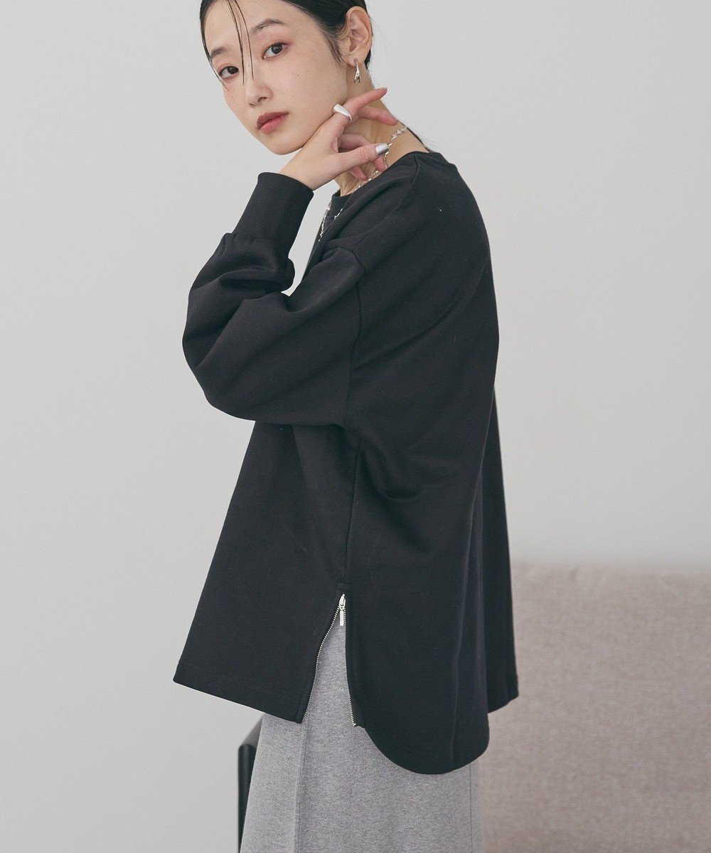 【アメリカンホリック/AMERICAN HOLIC】のサイドZIPスウェットプルオーバー インテリア・キッズ・メンズ・レディースファッション・服の通販 founy(ファニー) 　ファッション　Fashion　レディースファッション　Fashion for Women　トップス・カットソー　Cut & Sew Tops　レディースパーカー・カジュアルフーディー　Casual Hoodies & Sweatshirts　カジュアルプルオーバー・ニットトップス　Pullovers & Knit Tops / Casual Pullovers　スウェット・クルーネックトップス　Sweatshirts & Crewnecks / Relaxed Fit Sweat Tops　アメリカン　American Style　インナー　Innerwear　カットソー　Cut and Sewn Top　サイドジップ　Side Zip, Side Zipper　スウェット / スエット　Sweatshirt, Sweatwear　スタイリッシュ　Stylish, Fashionable　スリット　Slit, Slit Detail　ポケット　Pocket, Pocket Detail　A/W・秋冬　Autumn/Winter　おすすめ　Recommended / Our Picks　Black|ID: prp329100004832843 ipo3291000000035547876