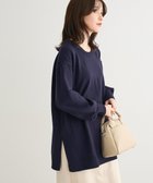 【グリーンパークス/Green Parks】のもちやわサイドリブニットチュニック Dark Navy|ID: prp329100004832844 ipo3291000000035192201