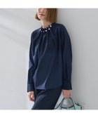 【イェッカ ヴェッカ/YECCA VECCA】のパールタックブラウス 人気、トレンドファッション・服の通販 founy(ファニー) ファッション Fashion レディースファッション Fashion for Women トップス・カットソー Cut & Sew Tops シャツ・ブラウス・オフィスカジュアル Elegant Blouses & Button-Ups インナー Innerwear ジャケット Jacket, Outerwear ジョーゼット Georgette, Semi-Sheer Fabric セレモニー Ceremony ドレープ Drape, Draping Fabric ネックレス Necklace, Pendant Necklace パール Pearl, Pearl Accent ポケット Pocket, Pocket Detail エレガント 上品 Elegant 夏 Summer 春 Spring S/S・春夏 SS, Spring/Summer, Warm Season thumbnail Navy|ID: prp329100004832860 ipo3291000000035192251