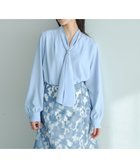 【イェッカ ヴェッカ/YECCA VECCA】のスカーフリング付きボウタイブラウス 人気、トレンドファッション・服の通販 founy(ファニー) ファッション Fashion レディースファッション Fashion for Women トップス・カットソー Cut & Sew Tops シャツ・ブラウス・オフィスカジュアル Elegant Blouses & Button-Ups おすすめ Recommended / Our Picks コンパクト Compact, Small Size ジャケット Jacket, Outerwear スカーフ Scarf, Neckwear ドレープ Drape, Draping Fabric ポケット Pocket, Pocket Detail エレガント 上品 Elegant 夏 Summer 春 Spring S/S・春夏 SS, Spring/Summer, Warm Season thumbnail Sax|ID: prp329100004832863 ipo3291000000035192264