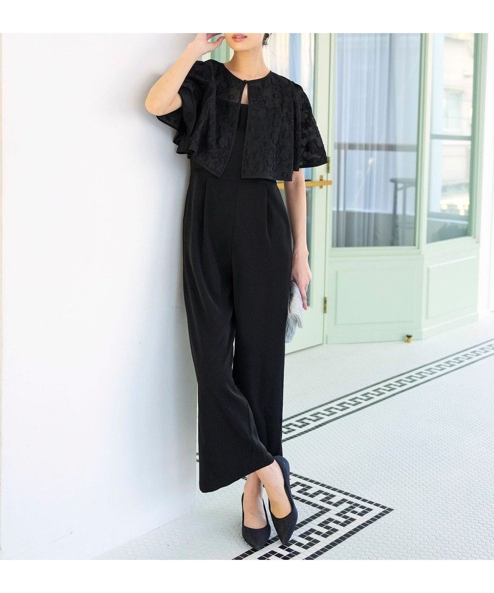 【エニィ スィス/any SiS】の【2SET】ジャガード ケープ トップス × サロペット 人気、トレンドファッション・服の通販 founy(ファニー) 　ファッション　Fashion　レディースファッション　Fashion for Women　ワンピース　Dresses　フォーマル・パーティードレス・結婚式用ドレス　Elegant & Casual Dresses　サロペット&オールインワン　Dungarees & Jumpsuit Styles　インナー　Innerwear　ウォッシャブル　Machine Washable　春　Spring　キャミ　Camisole, Cami Top　サロペット　Overalls, Salopette　セットアップ　Set-Up, Coordinated Outfit　ドレス　Dress, One-Piece　フラワー　Flower, Floral　フレア　Flare, Flared　S/S・春夏　SS, Spring/Summer, Warm Season　おすすめ　Recommended / Our Picks　夏　Summer　新作・新入荷　New Arrivals / New In　 other-1|ID: prp329100004832879 ipo3291000000035261140